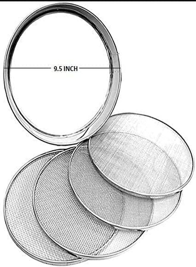 SmartMaison 4 in 1 Stainless Steel Interchangeable Sieve, Flour Chalni, Spices, Food Strainers, Atta Chalni, Jaali Channi Atta Maida Strainer - Image 5